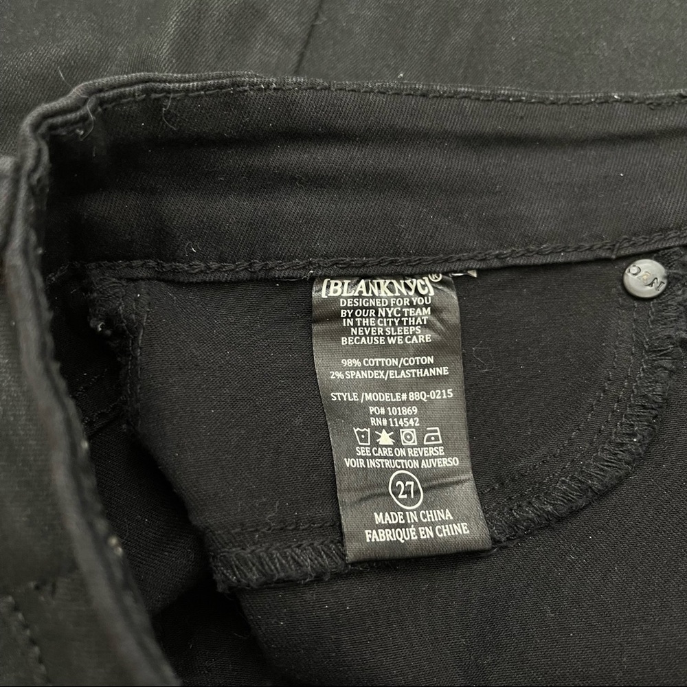 [Blank NYC] Coated Black Denim Mini Skirt - Picture 7 of 8